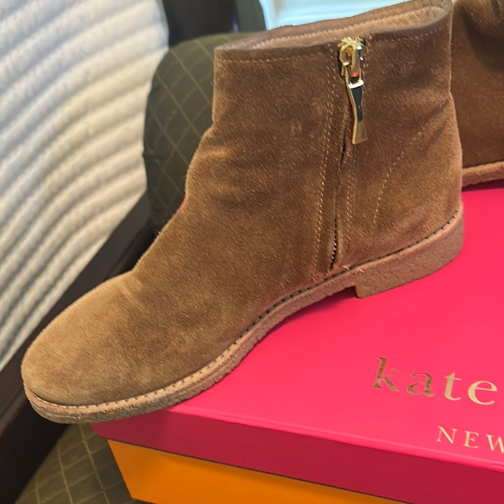 Kate Spade Brown Suede Ankle Boots - Picture 6 of 10